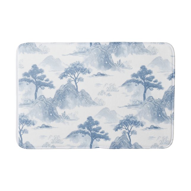 Blauer Badezimmerteppich Badematte (Vorderseite)