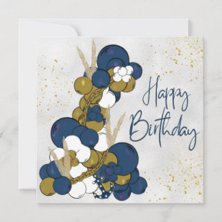 Blauer Ballon Anker Alles Gute zum Geburtstag Flac Karte