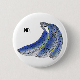 blauer Bananenknopf Button