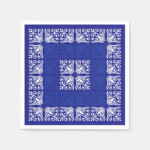Blauer Bandana-Entwurf Serviette