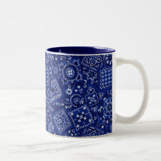 Blauer Bandana Zweifarbige Tasse