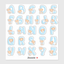 Blauer Bär Alphabet Set