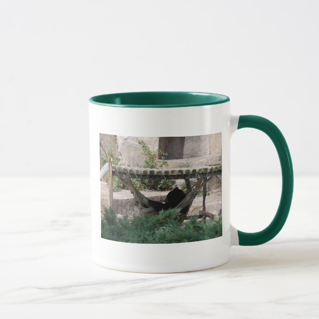 Blauer Bär in der Hängematte Tasse (Rechts)