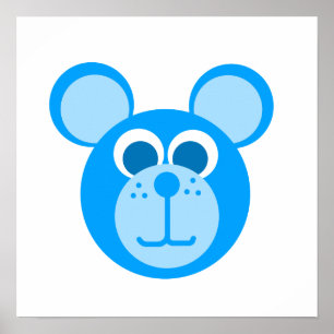 Blauer Bär Poster