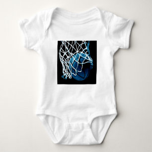 Blauer Basketball Baby Strampler