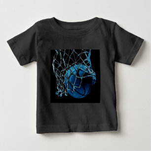 Blauer Basketball Baby T-shirt