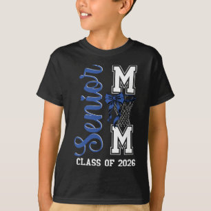 Blauer Basketball-Bogen Senior-Mutter Cl von 2026 T-Shirt