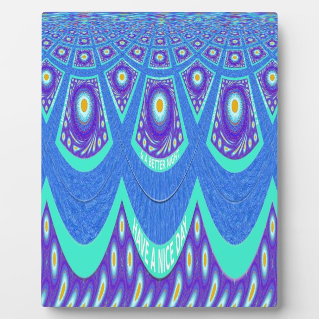 Blauer Batik Fotoplatte (Vorderseite)