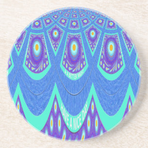 Blauer Batik Getränkeuntersetzer