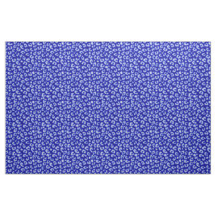 Blauer Batik Leopard - Stoff