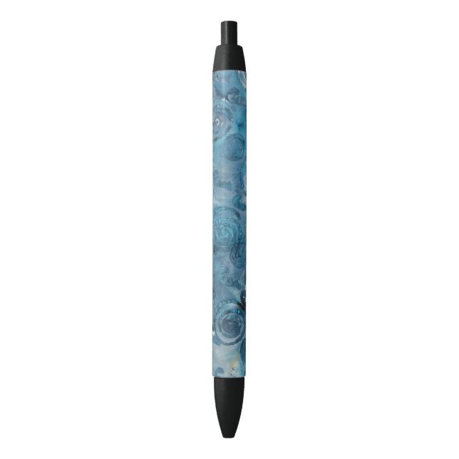 Blauer Batik mit Wirbelsstift Kugelschreiber (Vorderseite Vertikal)