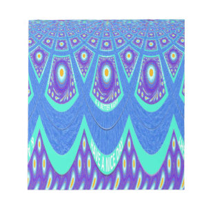 Blauer Batik Notizblock