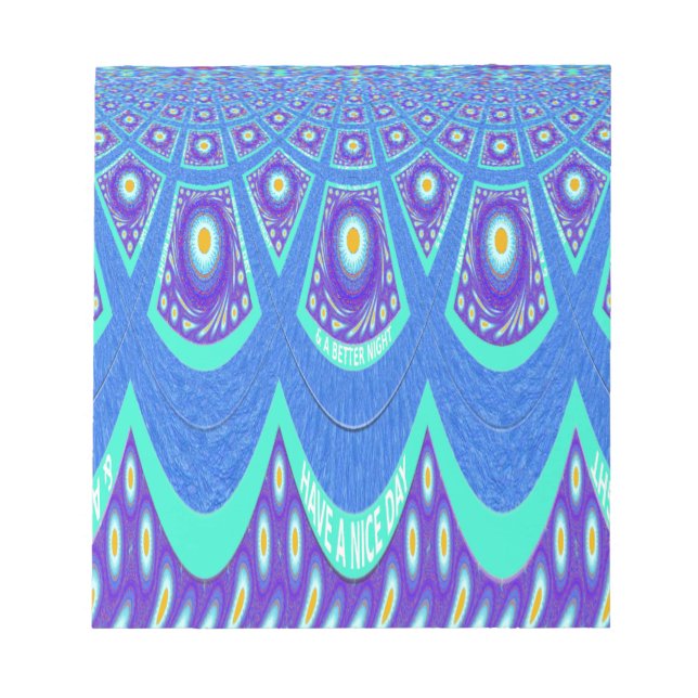 Blauer Batik Notizblock (Vorderseite)