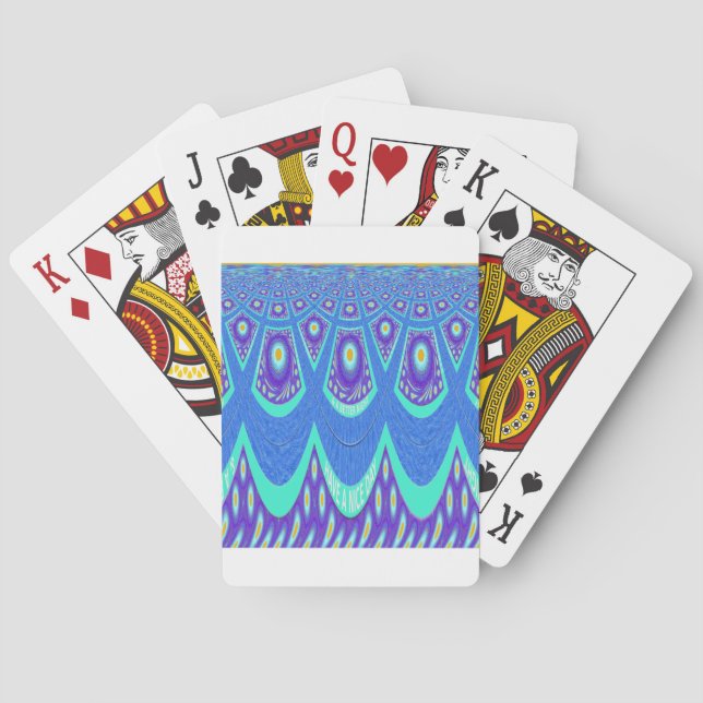 Blauer Batik Spielkarten (Rückseite)