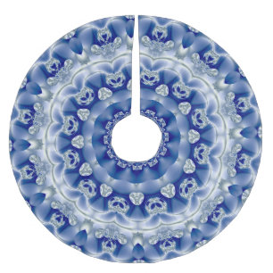 Blauer Baumschürze Polyester Weihnachtsbaumdecke