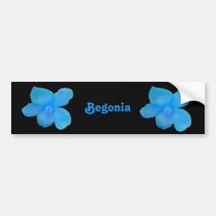 Blauer Begonia individualisierbarer Autoaufkleber