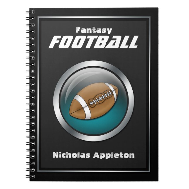 Blauer Bereich - Fantasie-Fußball-Notizbuch Notizblock (Vorderseite)