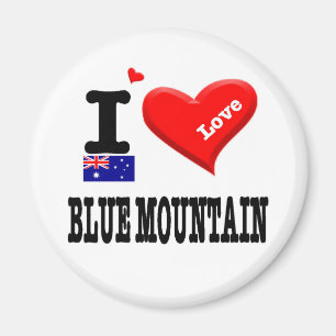 BLAUER BERG - I Liebe Magnet