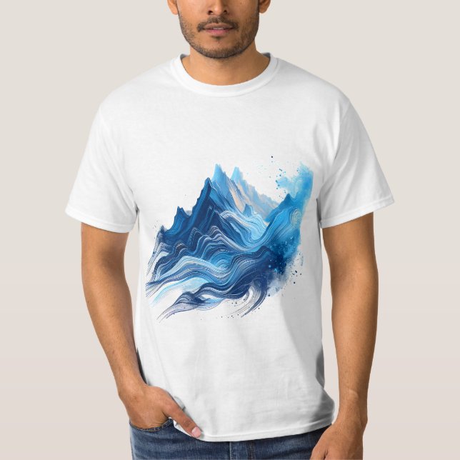 Blauer Berg T-Shirt (Vorderseite)