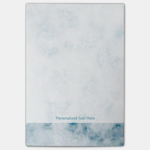 Blauer Beschaffenheits-Marmorierunghintergrund Post-it Klebezettel