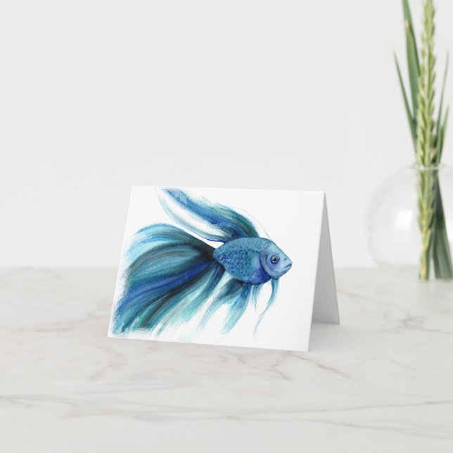 Blauer Betta Karte (Vorderseite)