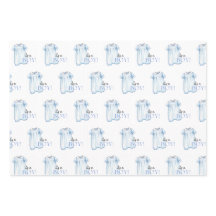 Blauer Blankopfdruck Set 3