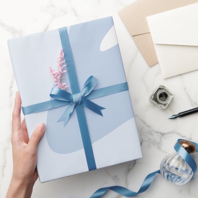 Blauer Bläschen Geschenkpapier (Schenken)