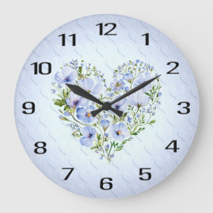 Blauer Bläschen Große Wanduhr