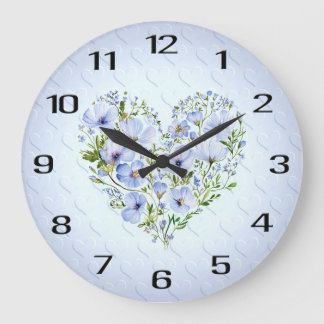 Blauer Bläschen Große Wanduhr