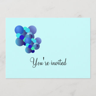 Blauer Blasen Geburtstagsparty Einladung