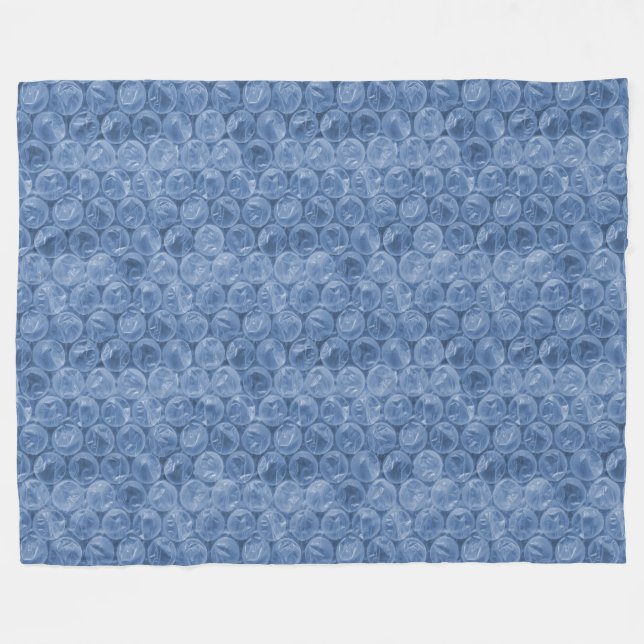 Blauer Blasenverpackung Fleecedecke (Vorderseite (Horizontal))