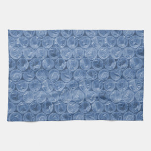 Blauer Blasenverpackung Geschirrtuch