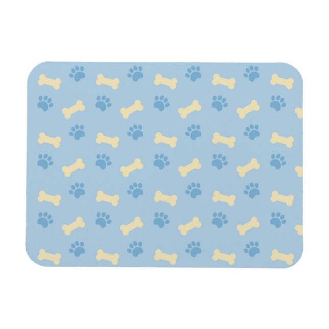 Blauer Blauer Bläschen Druckknochenmuster Magnet (Horizontal)