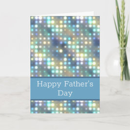 Blauer Blauer Bokeh Happy Vatertag Karte