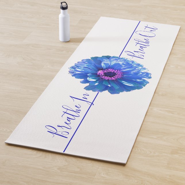 Blauer Blauer Daisy - Atmen Sie ein. Ausatmen Yogamatte (Beispiel)
