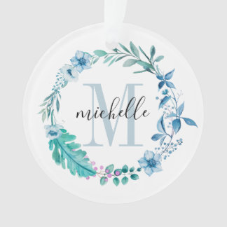 Blauer Blauer Frühling, individuell einstellbar Ornament