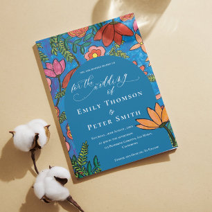 Blauer Blauer Orangenblütenlauf Einladung