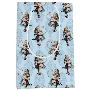 Blauer Blauer und rosa Alice im Wunderland Kinderd Mittlere Geschenktüte