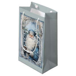 Blauer Blauer und weißer Vater Weihnachten Kleine Geschenktüte