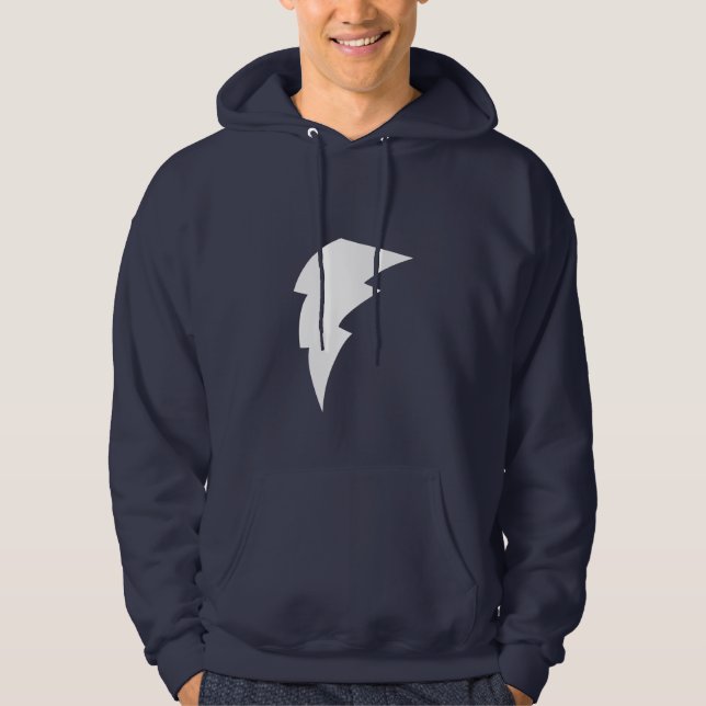 Blauer Blitz-Bolzen Hoodie (Vorderseite)