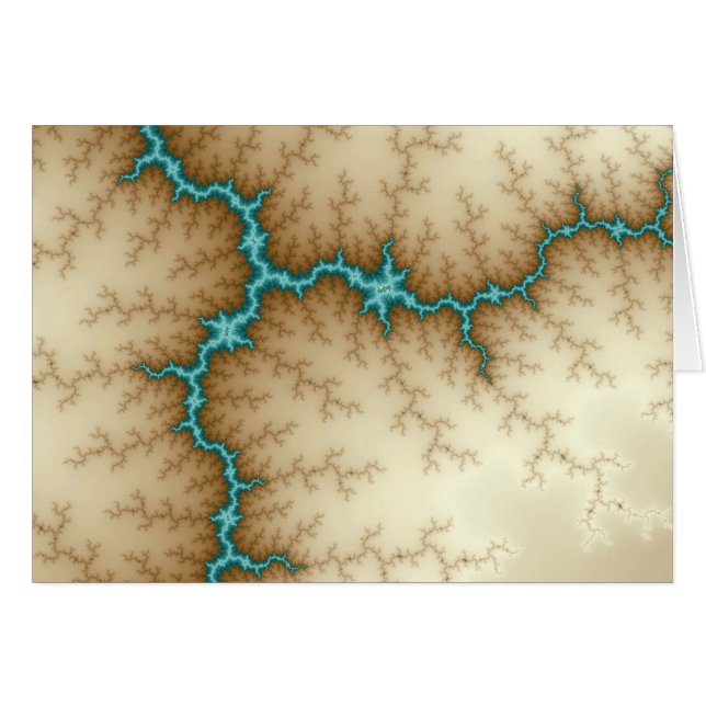 Blauer Blitz - Fraktal-Karte (Vorderseite (Horizontal))