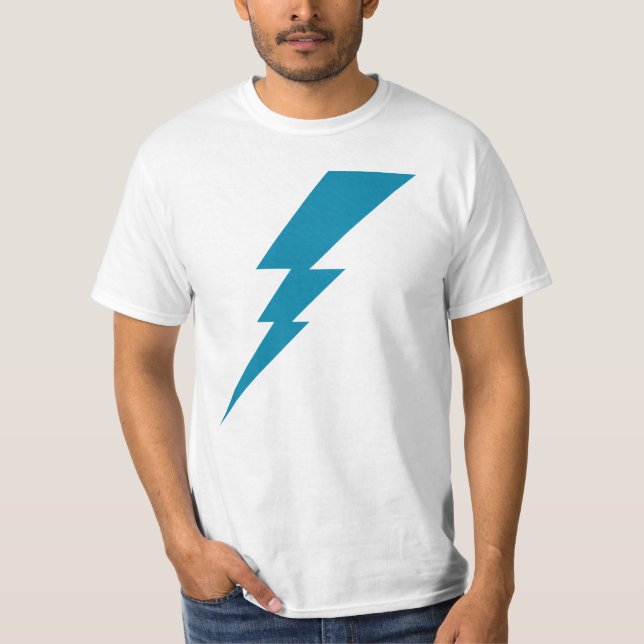 Blauer Blitzschlag T-Shirt (Vorderseite)