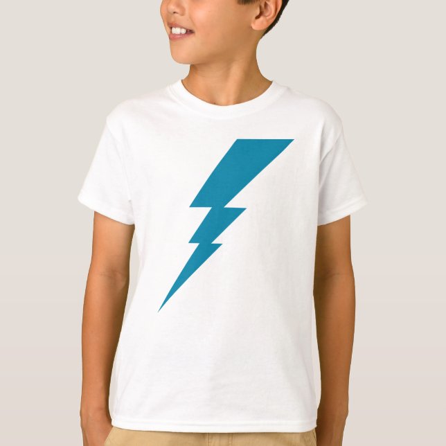 Blauer Blitzschlag T-Shirt (Vorderseite)