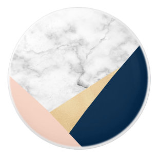 blauer Block des eleganten weißen Keramikknauf