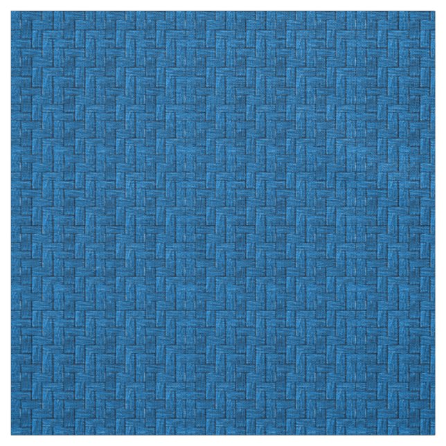 Blauer Blöcke Elfenbeingewebe (54" Breite) Stoff (Muster)