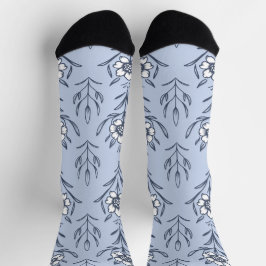 Blauer Blümchen Socken
