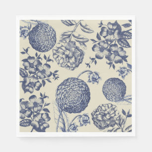 Blauer Blume Blumen Serviette
