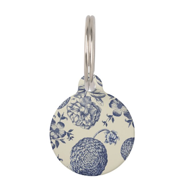 Blauer Blume Blumen Tiermarke (Vorderseite)