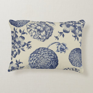 Blauer Blume Blumen Zierkissen