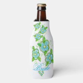 Blauer Blume Flasche Anzug Flaschenkühler